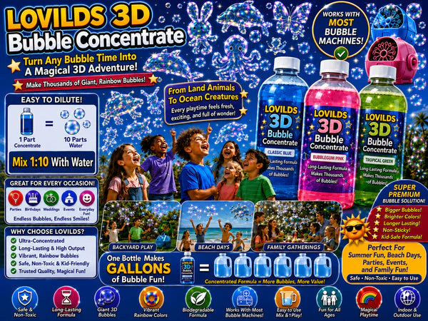 LOVILDS 3D Bubble Concentrate Animal &Ocean Fantasy Theme（Big Sale）
