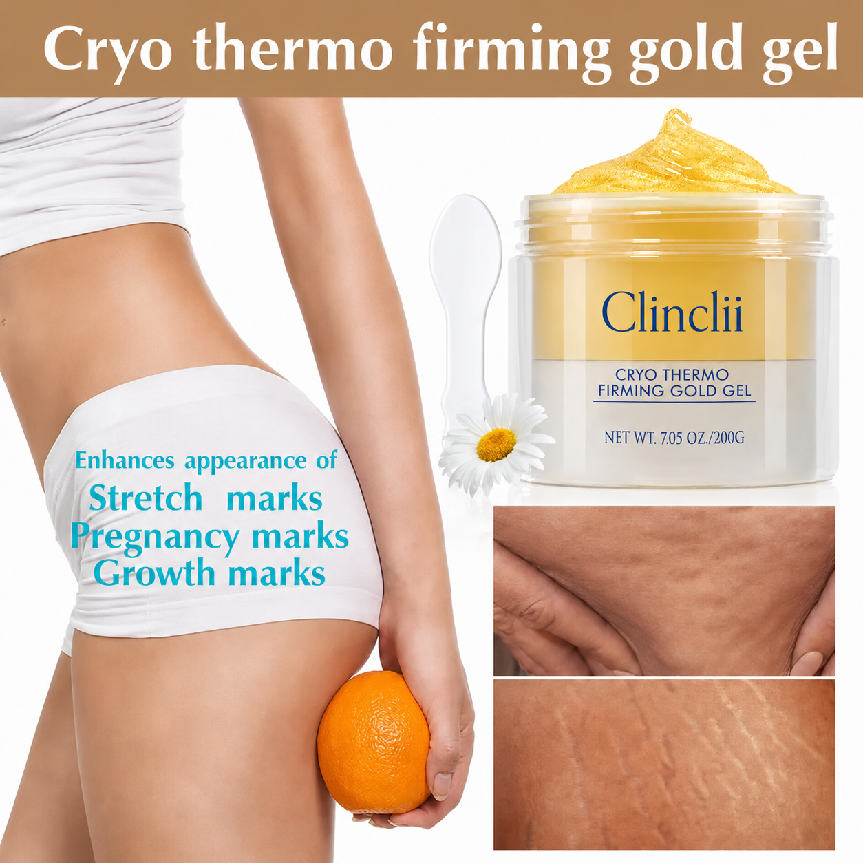 15-Day Fast-Acting Anti Cellulite Sculpting & Tightening Burn Gold Massage Cream（Big Sale）