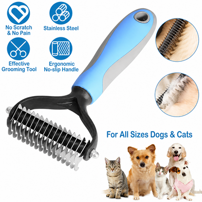 🐾 Professional Deshedding Tool for Dogs & Cats – Gentle, Efficient & Fur-Free Home ✨💖（Big Sale）