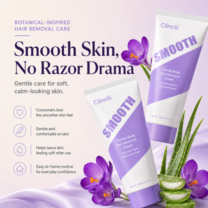 Clinclii™ Smooth Hair Removal Cream Silky Skin in Minutes, No Razor Needed