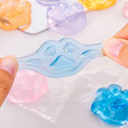 Kawaii Crystal Jelly Cat Paw Squishy - Ultimate Stress Reliever