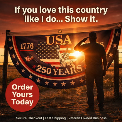 The 1776-2026 Legacy Banner: 100% Veteran-Handcrafted 250th Anniversary Heritage Flag（Big Sale）