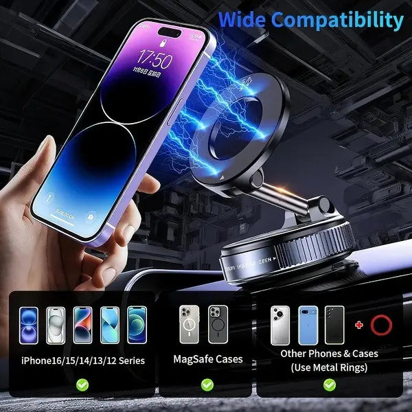 Vacuum Magnetic Car Phone Holder