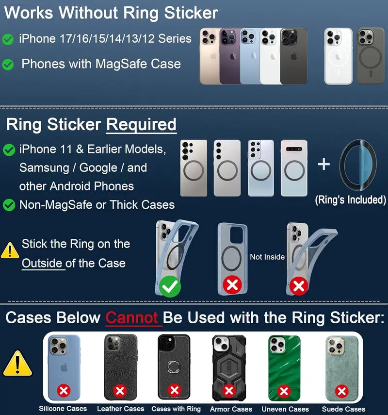 Vacuum Magnetic Car Phone Holder
