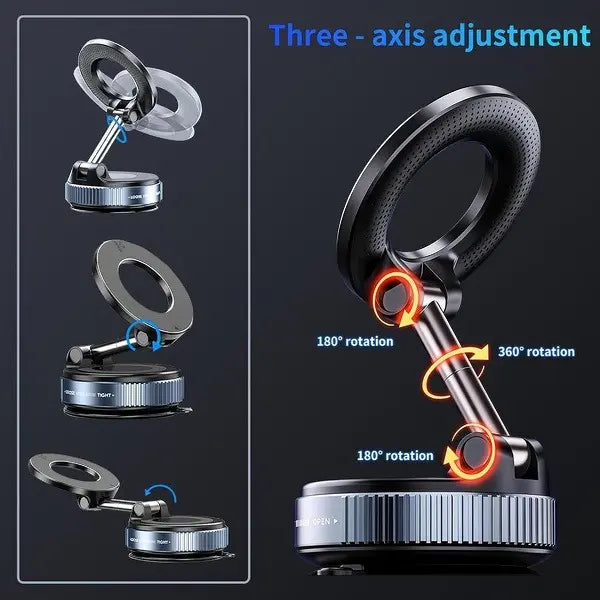 Vacuum Magnetic Car Phone Holder