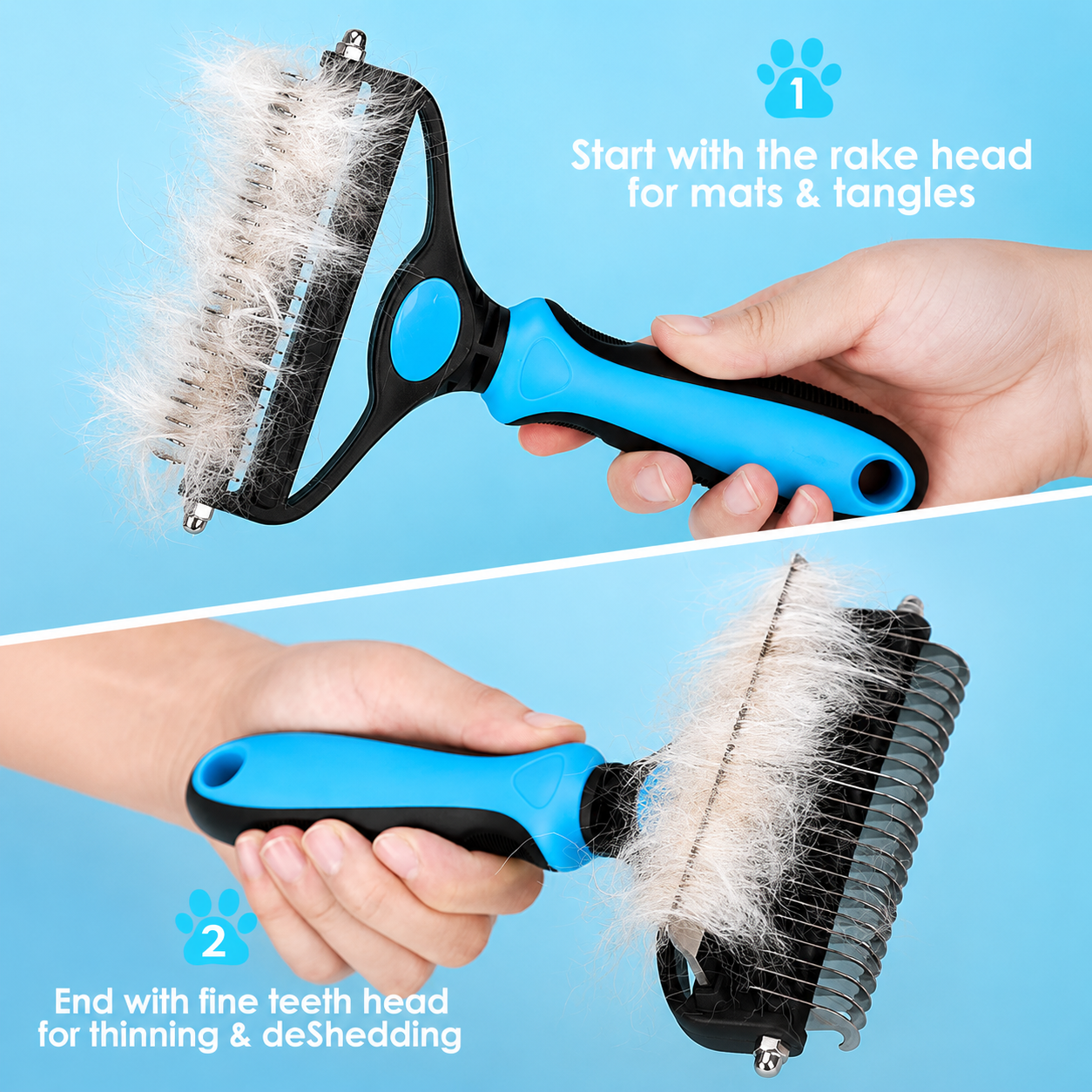 🐾 Professional Deshedding Tool for Dogs & Cats – Gentle, Efficient & Fur-Free Home ✨💖（Big Sale）